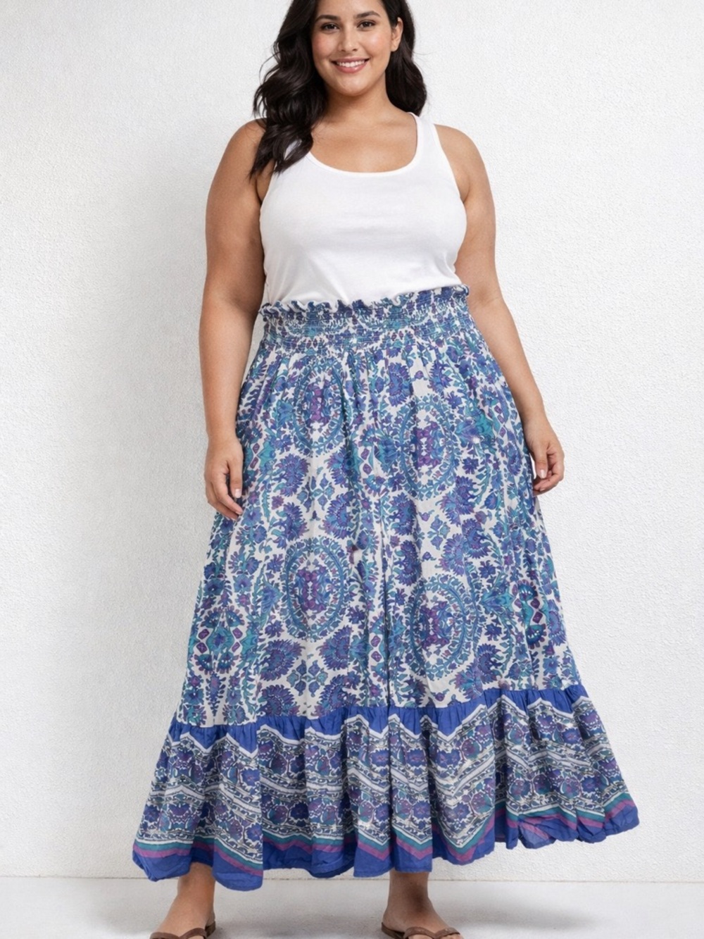 Lane Bryant Boho Maxi Skirt 14/16 NWT – 100% Cotton India Print